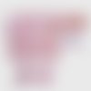 Ensemble 6 mois brassière et chaussons rose pétale fille bébé tricotée au point fantaisie modèle layette bb tricoté main