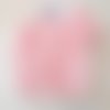 Brassière 3 mois rose pétale fille point mousse tricot bébé, layette bb tricotée main