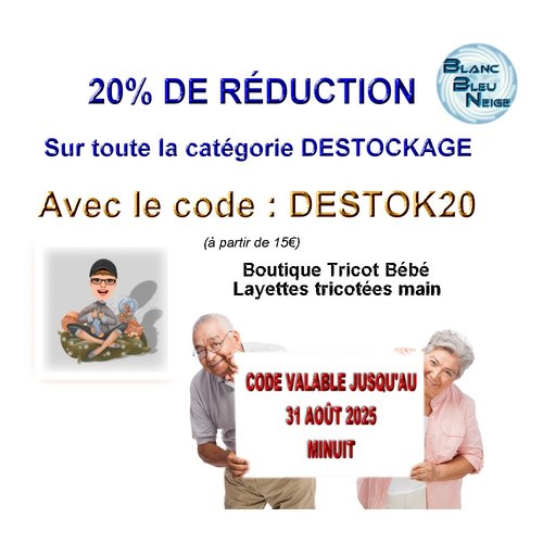 Réduction de 20% sur la catégorie destockage avec le code : destok20