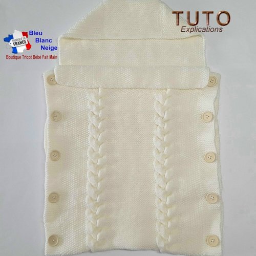 Tu-226 - nid d'ange 3-6 mois tuto explications en français layette à tricoter tricot bb patron bébé