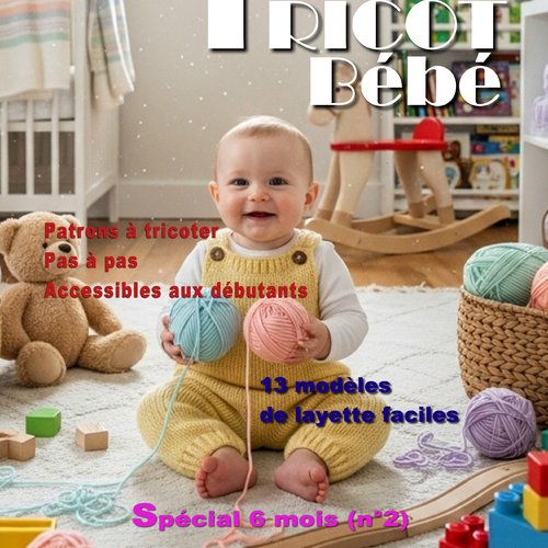 Livre n°14 tricot bébé - pdf 70 pages – modèles layette facile à tricoter