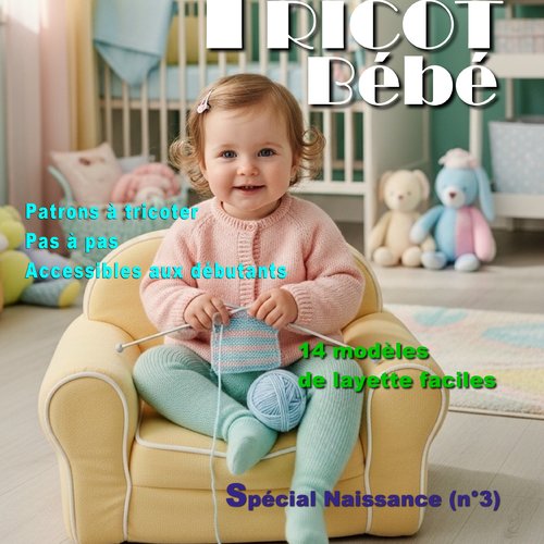 Livre n°15 tricot bébé - pdf 79 pages – modèles layette facile à tricoter