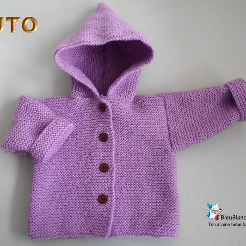 Tuto tu-107 – naissance - fiche tricot bébé, explications tricot bb, paletot, manteau, tutoriel, téléchargement numérique