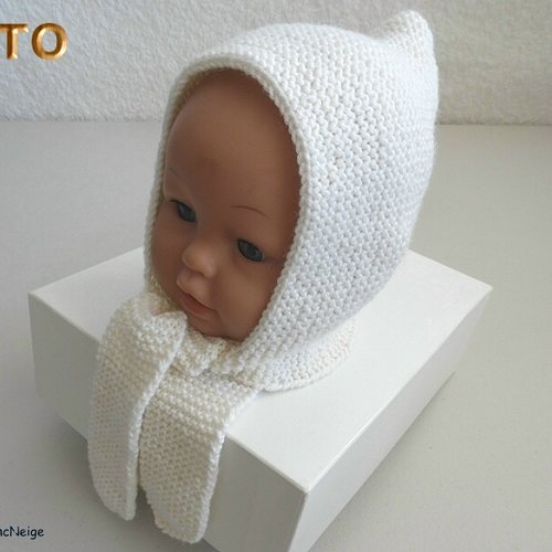Tuto tu-411 – 3 tailles sur le même pdf - fiche tricot bébé , explications bonnet écharpe tutoriel
