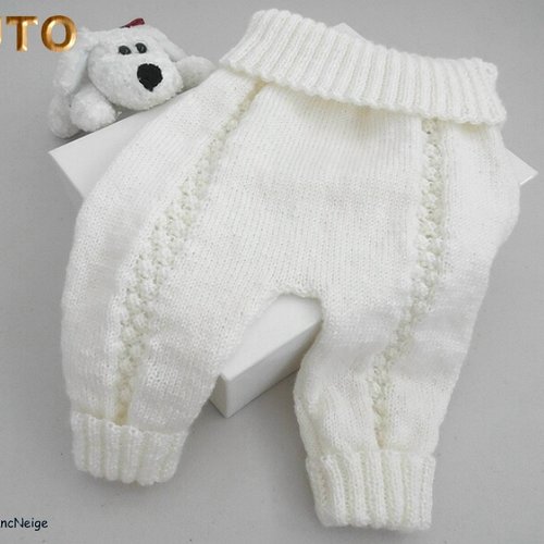 Tuto tu-401– 6 tailles - fiche tricot bébé explication du pantalon naissance à 12 m sur le même pdf tutoriel en français