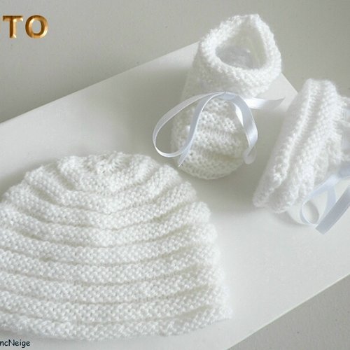 Tuto tu-412 – 3 tailles sur le même pdf, duo origin godron fiche tricot bébé , explications modele layette à tricoter