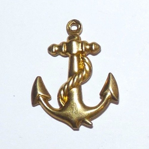Breloque ancre de marine dorée pendentifs élément décoratif pour création de bijoux