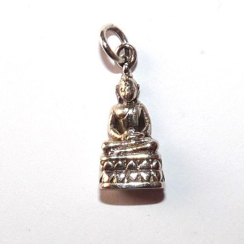 Bouddha en argent 925 pendentif zen spirituel pour création de bijoux