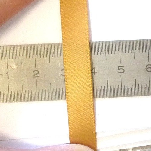 100 m ruban doré satiné 1 cm de large pour création couture mercerie