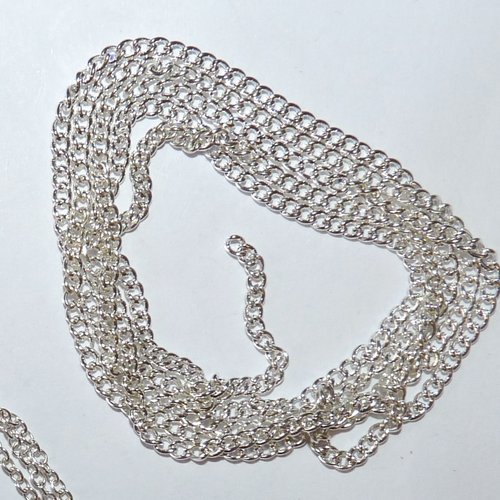 Chaîne en argent 925 de 3,40 m de long  pour création de bijoux