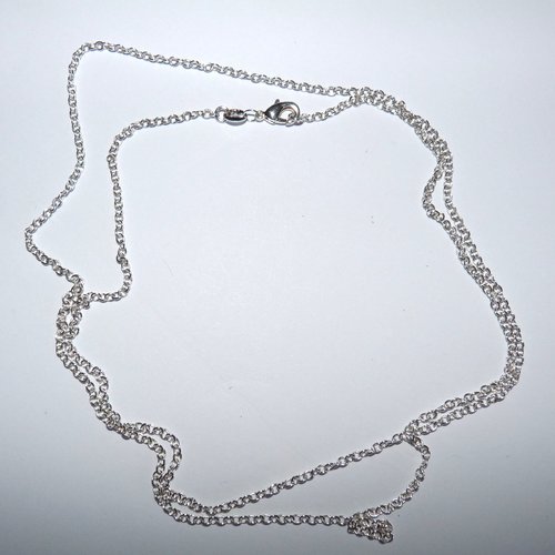 Chaîne en argent 925 de 76 cm de long avec fermoir mousqueton pour création de bijoux