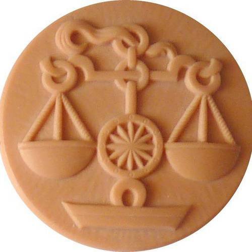 Cabochon la balance signe du zodiaque à décorer gros pendentif médaillon