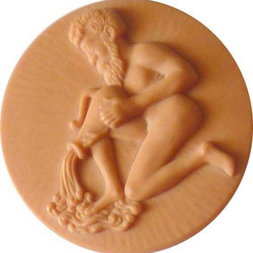 Cabochon le verseau signe du zodiaque à décorer pour création bijou pendentif