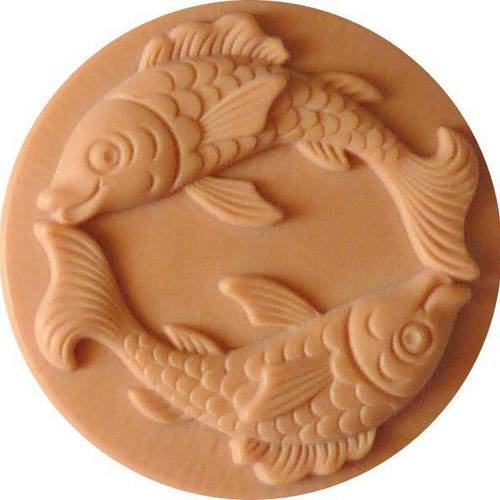 Cabochon les poissons signe du zodiaque à décorer pour création bijou pendentif ornement unique