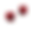 19 perles rouges en céramique pendentif breloque fruit pomme charms cerise pour création de bijoux