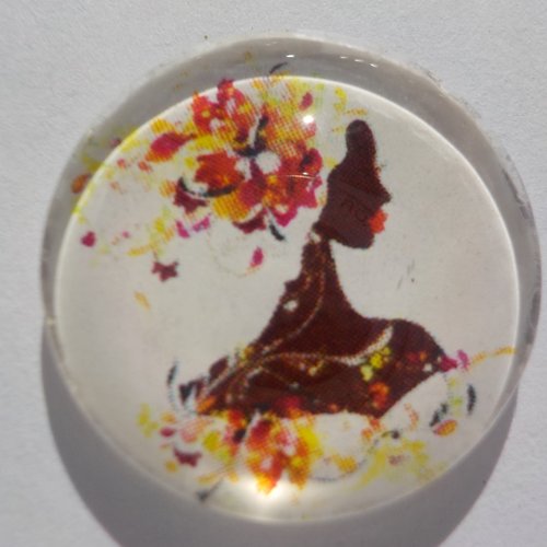Cabochon de verre, femme, 20 mm,