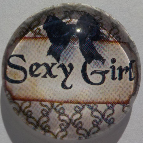 Cabochon de verre et son image d'écriture sexy girl, 20 mm,