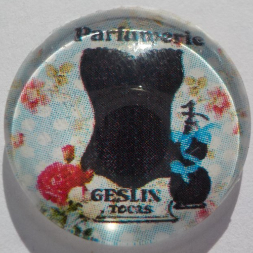 Cabochon de verre en 25 mm buste et parfum