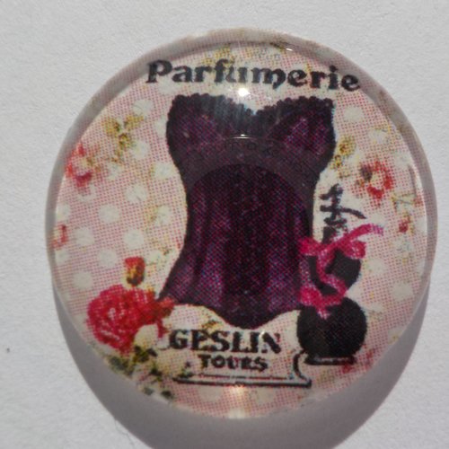 Cabochon de verre 25 mm buste de femme