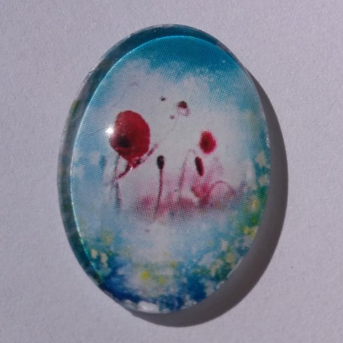 Cabochon de verre ovale 18x25 mm de fée