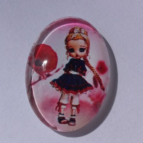 Cabochon de verre ovale 18x25 mm de fée