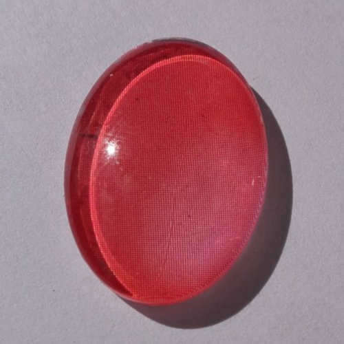 Cabochon de verre orange, uni, ovale, 18x25 mm