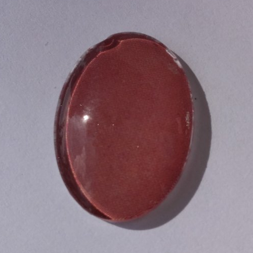 Cabochon de verre marron, uni, ovale, 18x25 mm