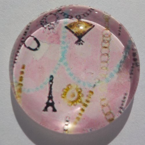Cabochon de mode, verre, rond, 20 mm