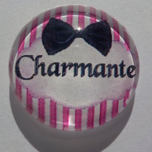 Cabochon de verre avec son image d'écriture charmante