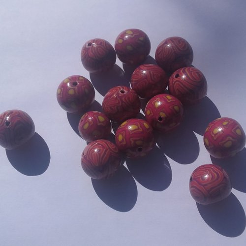 Lot de perles en pâte fimo