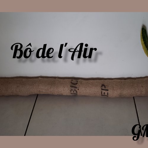 Boudin de porte déco toile de jute revalorisée et galon pompons marron - gm5