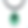 Pendentif pi jade vert 16 d.30 mm - pierre de protection