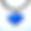 Pendentif coeur lapis-lazuli 5* - beliere argent