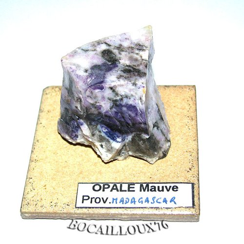 Opale mauve s1028 - madagascar - deco - collection mineraux - c20