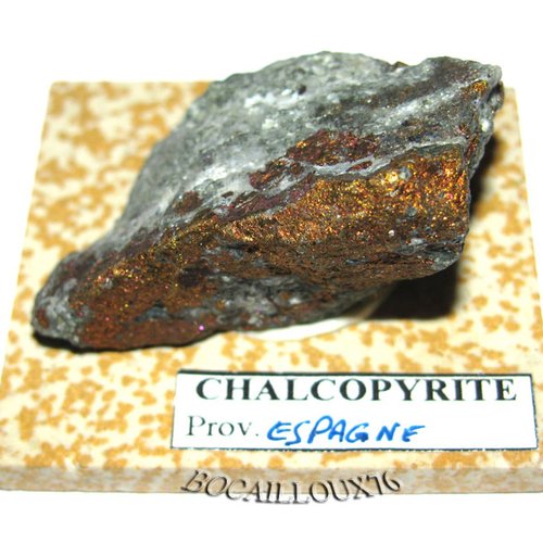 -dispo---chalcopyrite s205 - espagne - collection mineraux