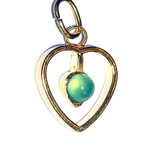 -dispo---quartz vert 4 + pendentif coeur perle cordon - fin de serie
