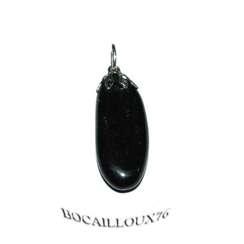 -dispo---pendentif baroque onyx noir 11 - attache argentee