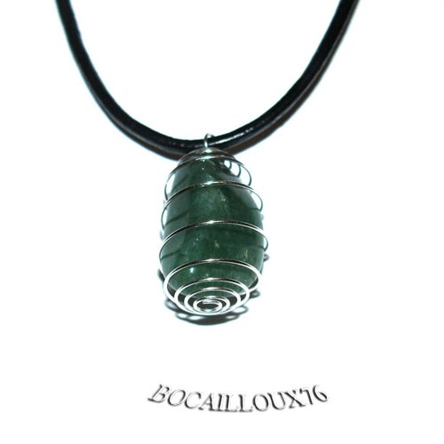 --depot---aventurine verte 3 pendentif cage mini