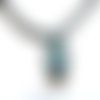 -dispo---quartz bleu 1* pendentif cage mini- attache argentee