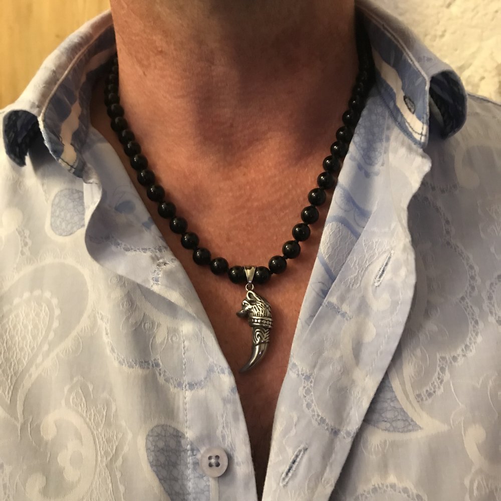 collier homme corne collier homme corne