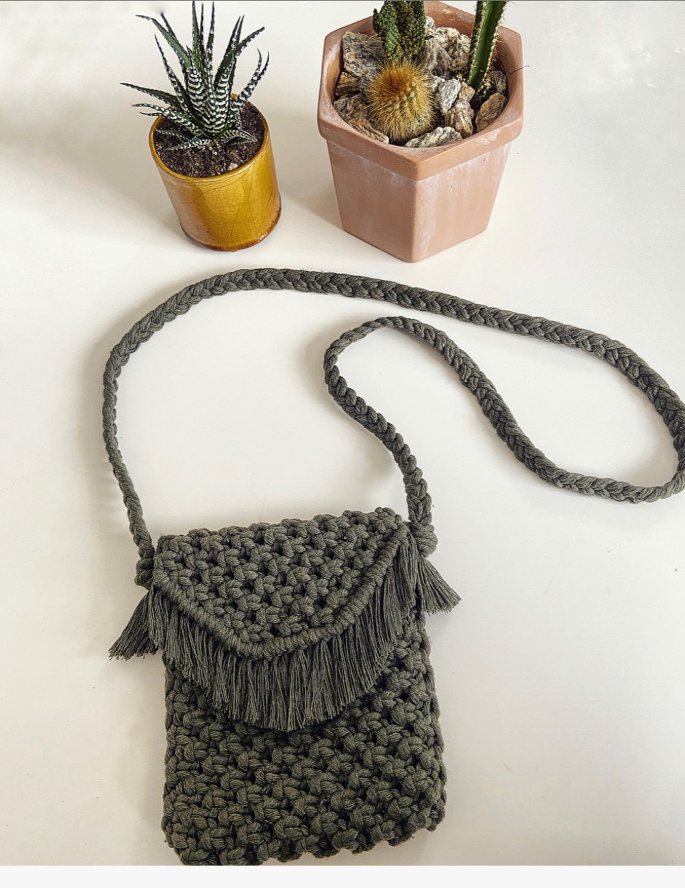 pochette macramé