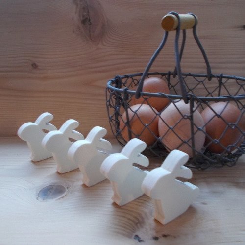 Lapins en bois à décorer
