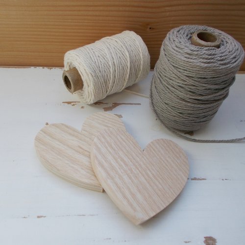 Coeur en bois massif - coeur à suspendre - coeurs à décorer