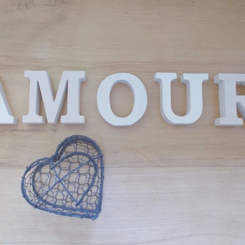Lettres décoratives en bois - amour mot en bois personnalisables