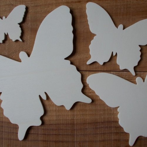 Papillons en bois pour décor ou guirlande