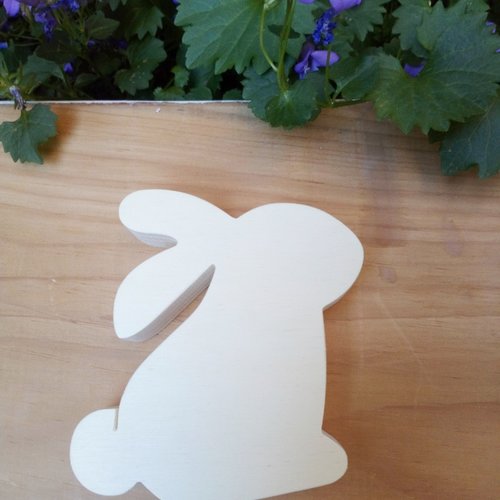 Lapin en bois à poser - lapin en bois à peindre à décorer