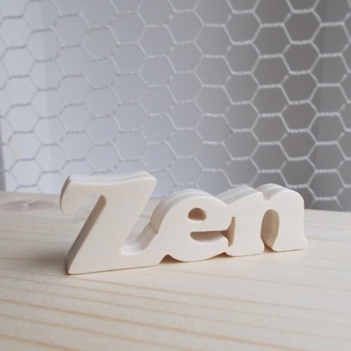 Mini mot décoratif en bois : zen de 7cm de longueur