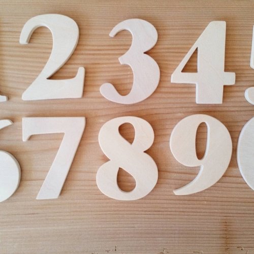 Chiffres en bois - chiffres à décorer busy board - le lot de 15