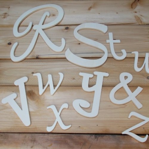 200 PIÈCES LETTRES En Bois, Alphabet En Bois Pour Non Peints