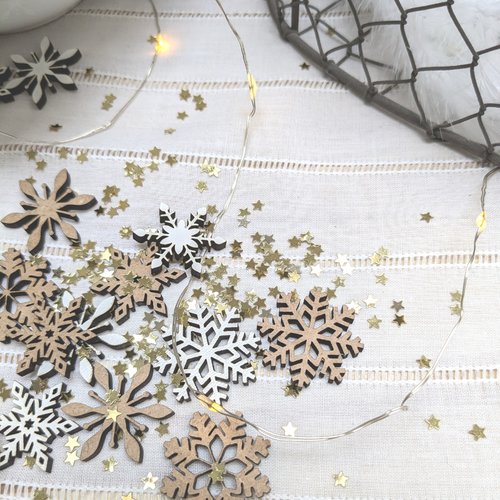 Flocons - décor de fenêtre/table/tous supports